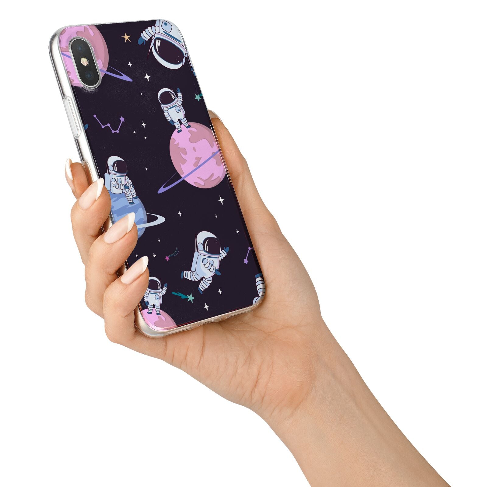 Pastel Hue Space Scene iPhone X Bumper Case on Silver iPhone Alternative Image 2