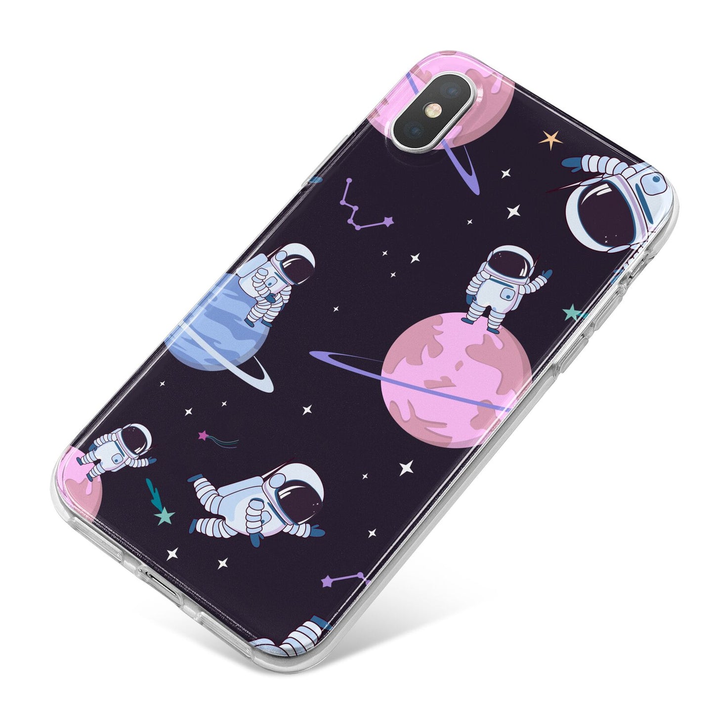Pastel Hue Space Scene iPhone X Bumper Case on Silver iPhone