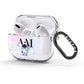 Pastel Marble Ink Astronaut Initials AirPods Glitter Case 3rd Gen Side Image
