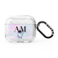 Pastel Marble Ink Astronaut Initials AirPods Glitter Case 3rd Gen