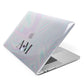 Pastel Marble Ink Astronaut Initials Apple MacBook Case Side View