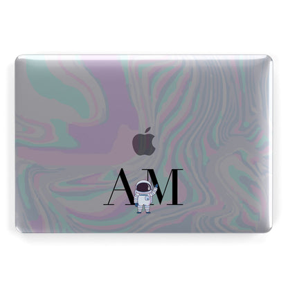 Pastel Marble Ink Astronaut Initials Apple MacBook Case