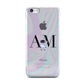 Pastel Marble Ink Astronaut Initials Apple iPhone 5c Case