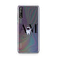 Pastel Marble Ink Astronaut Initials Huawei Enjoy 10s Phone Case