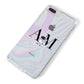 Pastel Marble Ink Astronaut Initials iPhone 8 Plus Bumper Case on Silver iPhone Alternative Image
