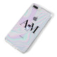 Pastel Marble Ink Astronaut Initials iPhone 8 Plus Bumper Case on Silver iPhone Alternative Image