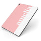 Pastel Pink Personalised Name Apple iPad Case on Grey iPad Side View