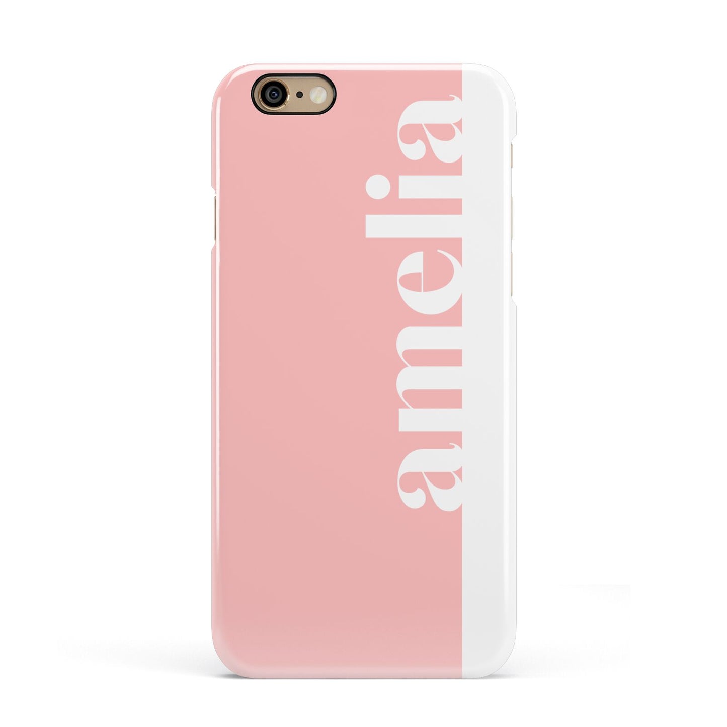 Pastel Pink Personalised Name Apple iPhone 6 3D Snap Case