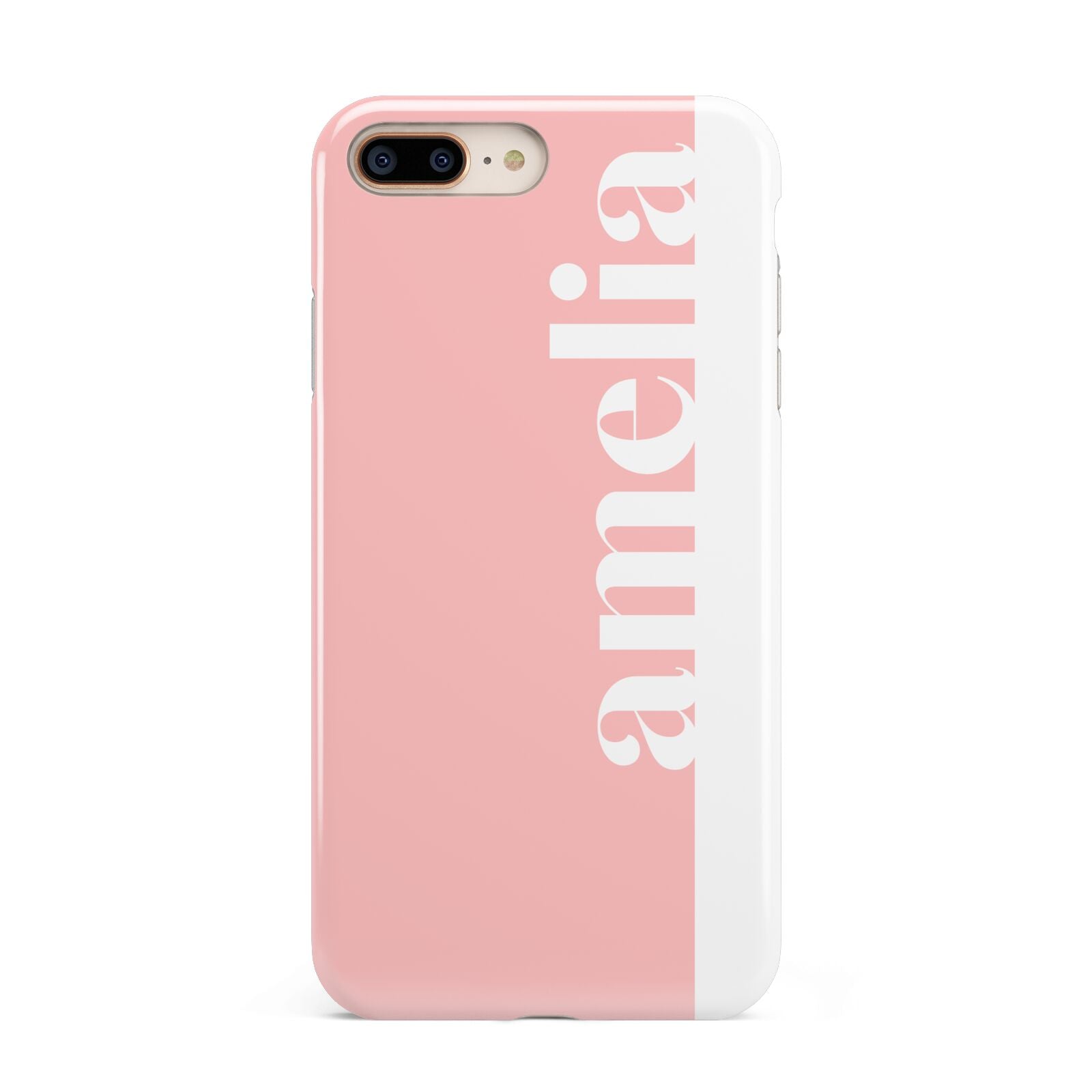 Pastel Pink Personalised Name Apple iPhone 7 8 Plus 3D Tough Case