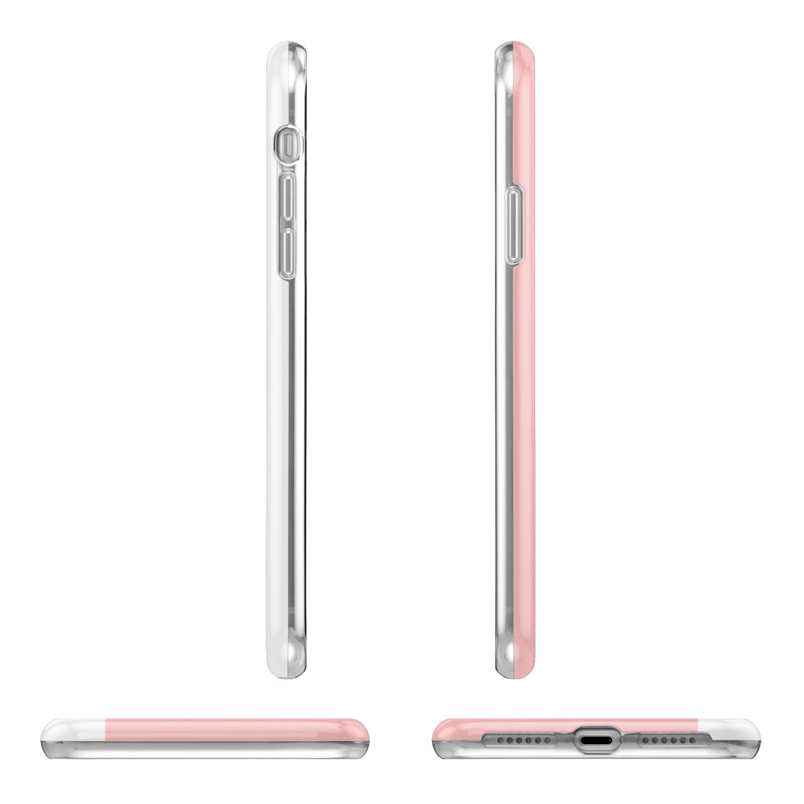 Pastel Pink Personalised Name Apple iPhone XR in White with 3D Wrap Tough Case Alternative Image Angles