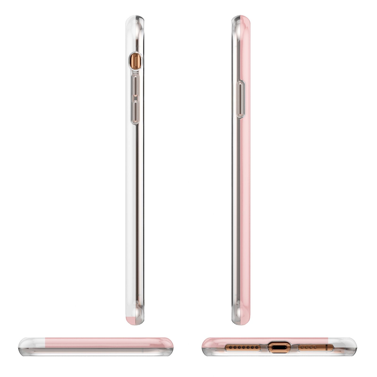 Pastel Pink Personalised Name Apple iPhone XS Max 3D Wrap Tough Case Alternative Image Angles