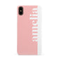 Pastel Pink Personalised Name Apple iPhone Xs Max 3D Snap Case