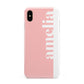 Pastel Pink Personalised Name Apple iPhone Xs Max 3D Tough Case