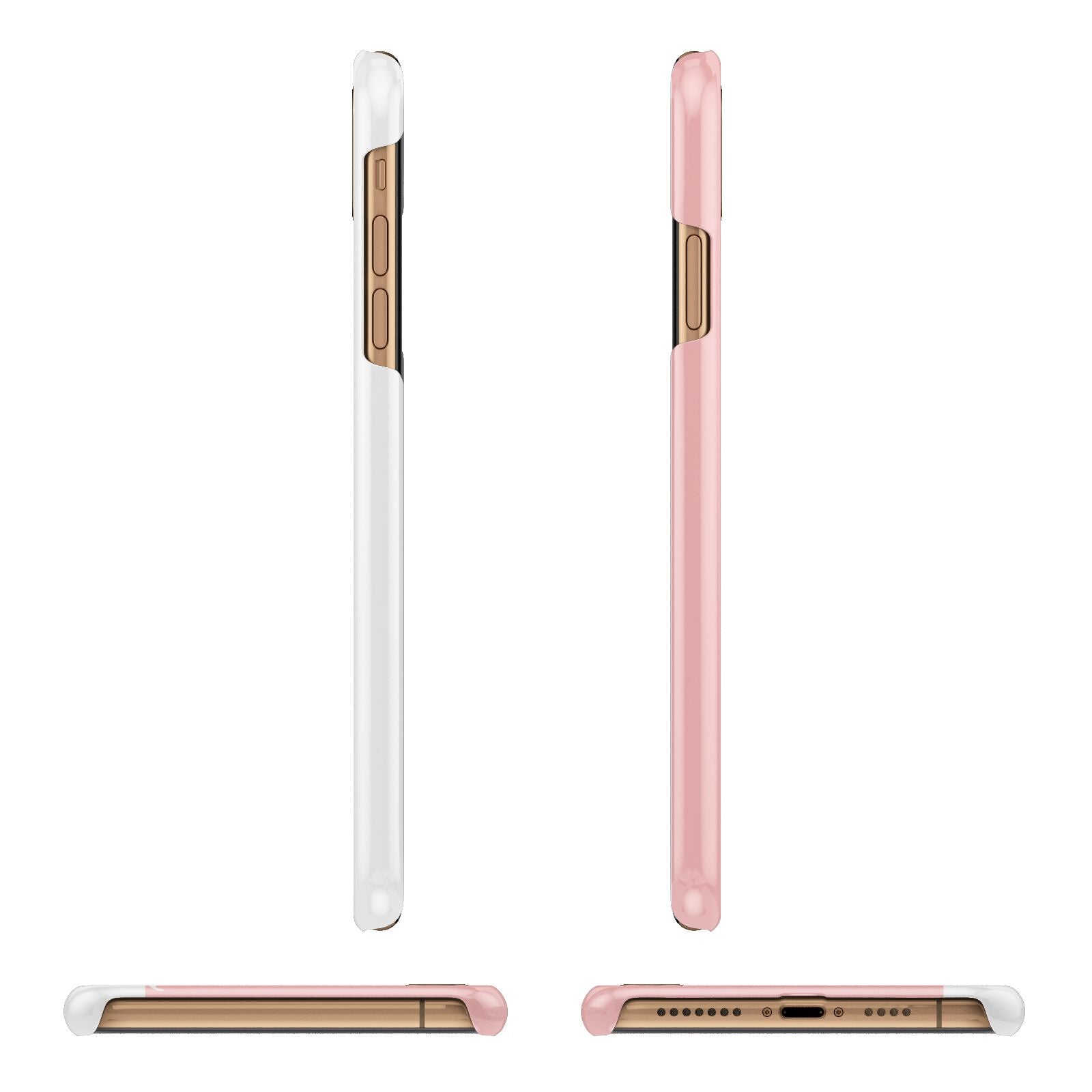 Pastel Pink Personalised Name Apple iPhone Xs Max 3D Wrap Snap Case Angled Images