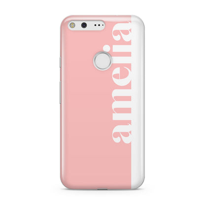 Pastel Pink Personalised Name Google Pixel Case