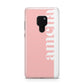 Pastel Pink Personalised Name Huawei Mate 20 Phone Case