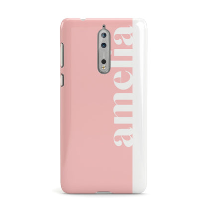 Pastel Pink Personalised Name Nokia Case