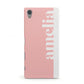 Pastel Pink Personalised Name Sony Xperia Case
