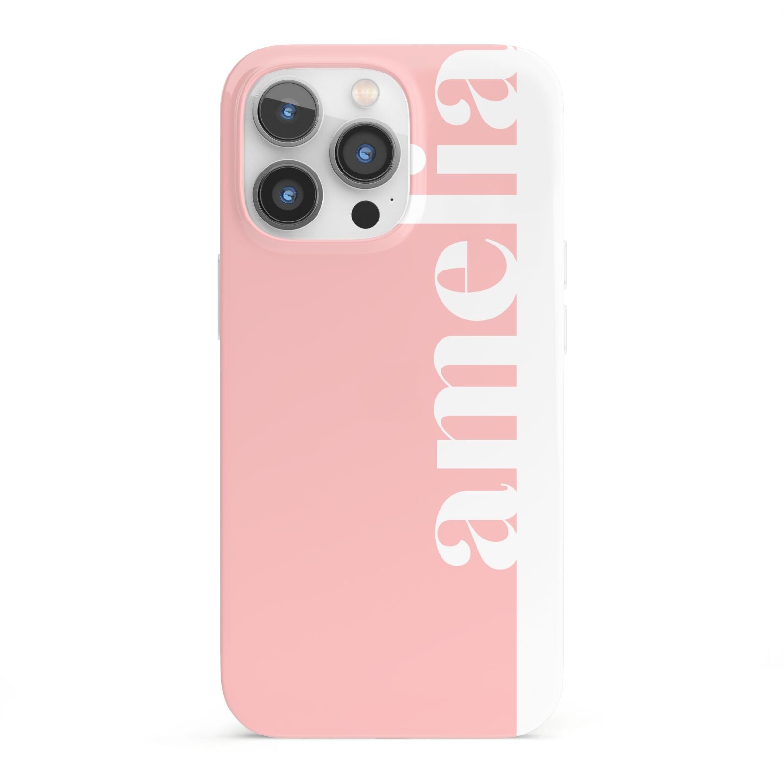 Pastel Pink Personalised Name iPhone 13 Pro Full Wrap 3D Snap Case