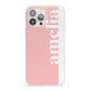 Pastel Pink Personalised Name iPhone 13 Pro Max Clear Bumper Case