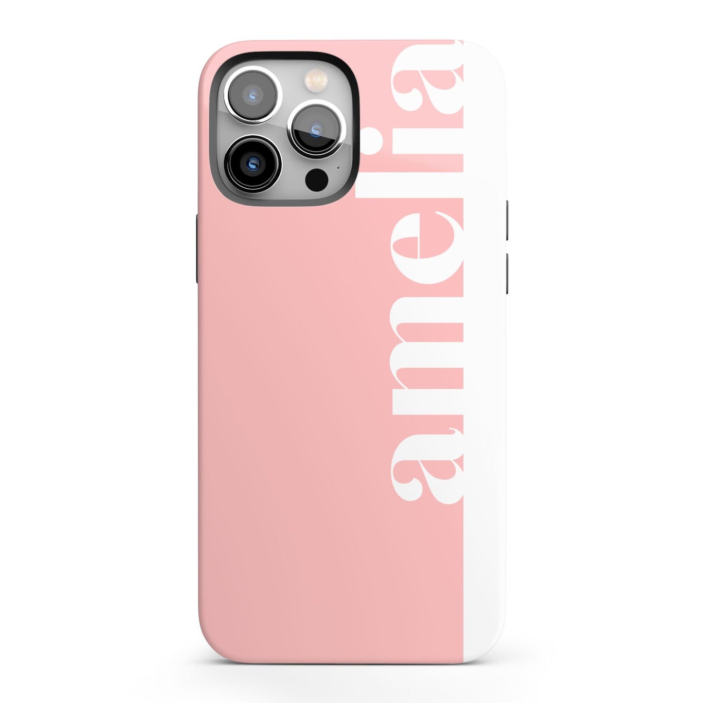 Pastel Pink Personalised Name iPhone 13 Pro Max Full Wrap 3D Tough Case