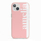 Pastel Pink Personalised Name iPhone 13 TPU Impact Case with Pink Edges