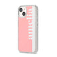 Pastel Pink Personalised Name iPhone 14 Glitter Tough Case Starlight Angled Image