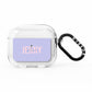 Pastel Pink and Purple Full Name AirPods Clear Case 3rd Gen