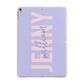 Pastel Pink and Purple Full Name Apple iPad Gold Case