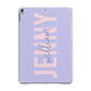 Pastel Pink and Purple Full Name Apple iPad Grey Case