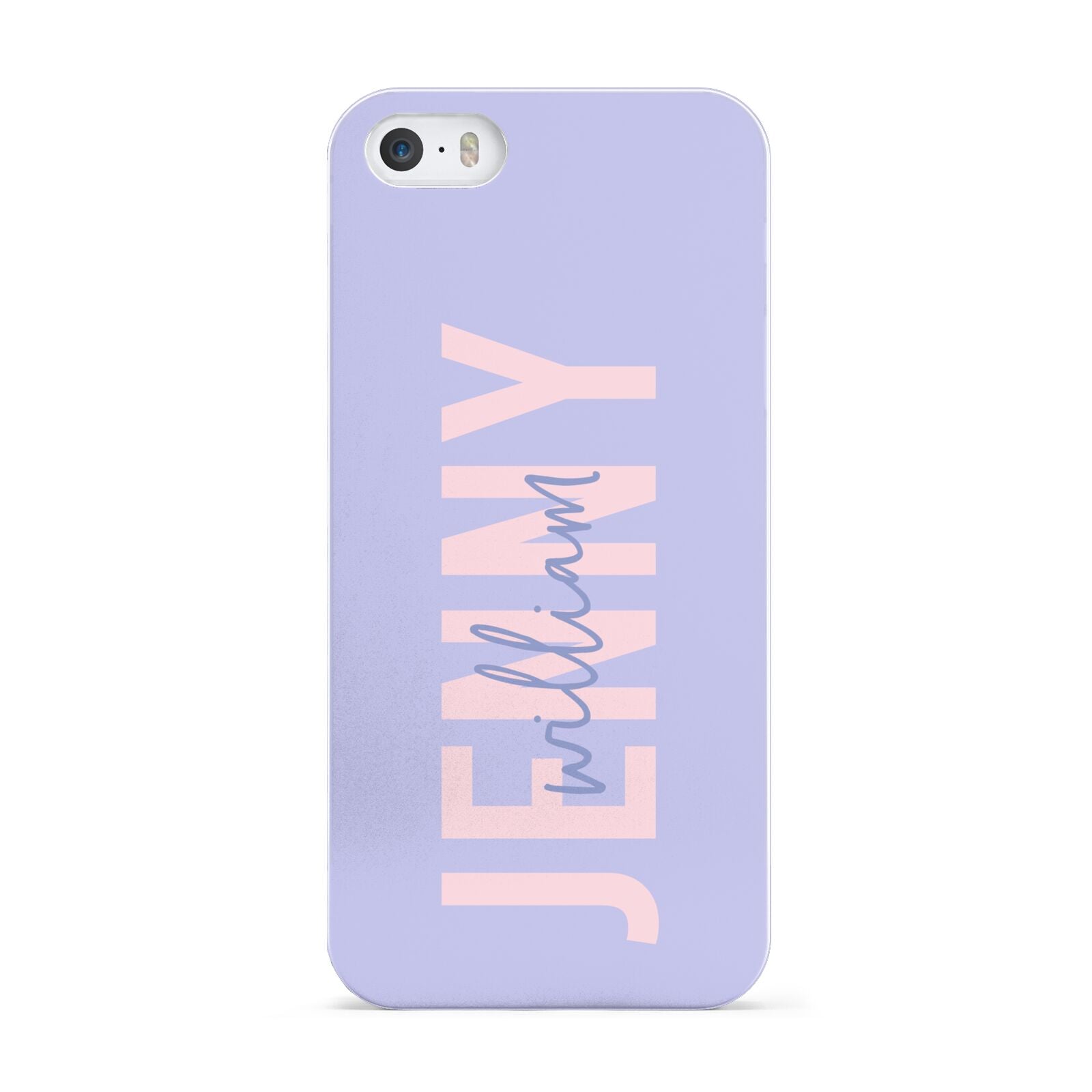 Pastel Pink and Purple Full Name Apple iPhone 5 Case
