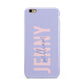 Pastel Pink and Purple Full Name Apple iPhone 6 Plus 3D Tough Case