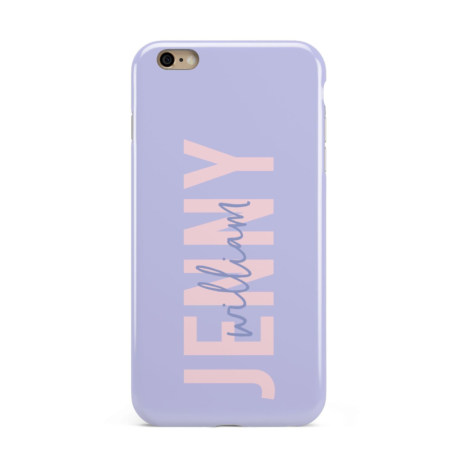 Pastel Pink and Purple Full Name Apple iPhone 6 Plus 3D Tough Case