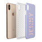 Pastel Pink and Purple Full Name Apple iPhone Xs Max 3D Tough Case Expanded View