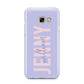 Pastel Pink and Purple Full Name Samsung Galaxy A3 2017 Case on gold phone