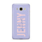 Pastel Pink and Purple Full Name Samsung Galaxy J7 2016 Case on gold phone