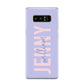 Pastel Pink and Purple Full Name Samsung Galaxy Note 8 Case