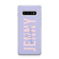 Pastel Pink and Purple Full Name Samsung Galaxy S10 Plus Case