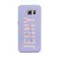 Pastel Pink and Purple Full Name Samsung Galaxy S6 Case