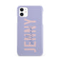 Pastel Pink and Purple Full Name iPhone 11 3D Snap Case
