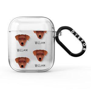 Patterdale Terrier Icon with Name AirPods Case