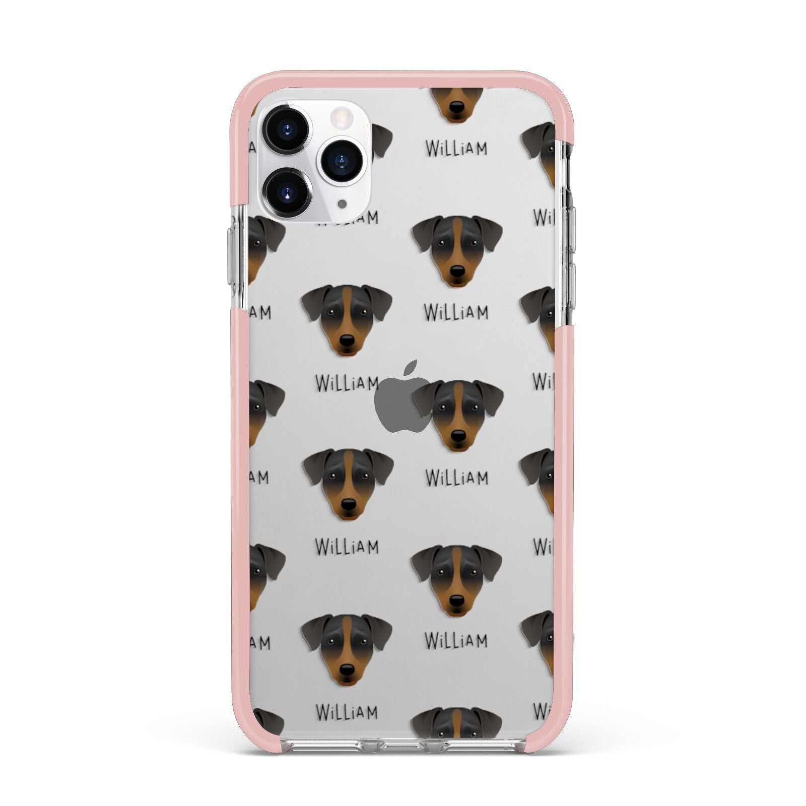 Patterdale Terrier Icon with Name iPhone 11 Pro Max Impact Pink Edge Case