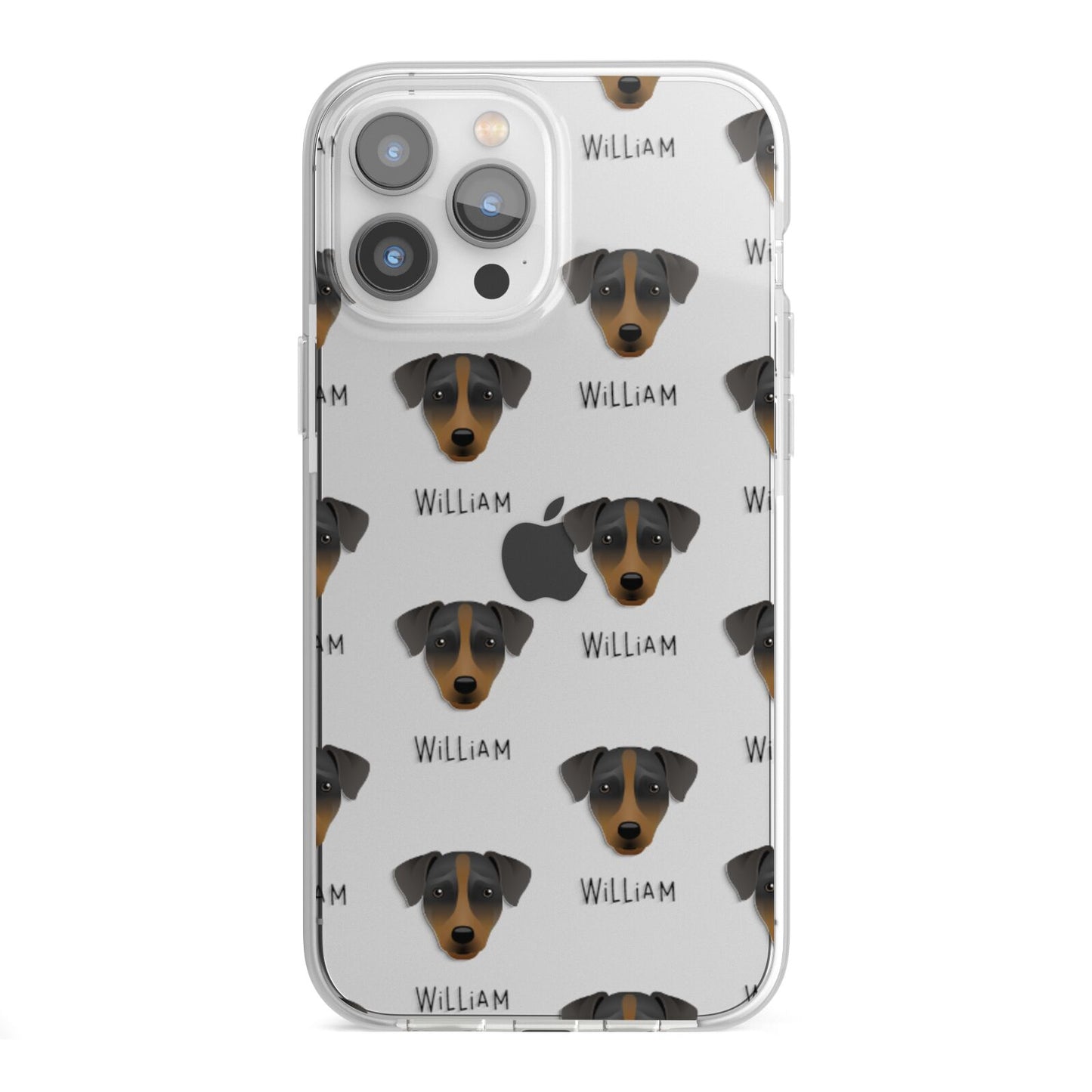 Patterdale Terrier Icon with Name iPhone 13 Pro Max TPU Impact Case with White Edges