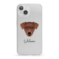 Patterdale Terrier Personalised iPhone 13 Clear Bumper Case