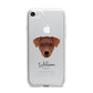Patterdale Terrier Personalised iPhone 7 Bumper Case on Silver iPhone