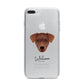 Patterdale Terrier Personalised iPhone 7 Plus Bumper Case on Silver iPhone