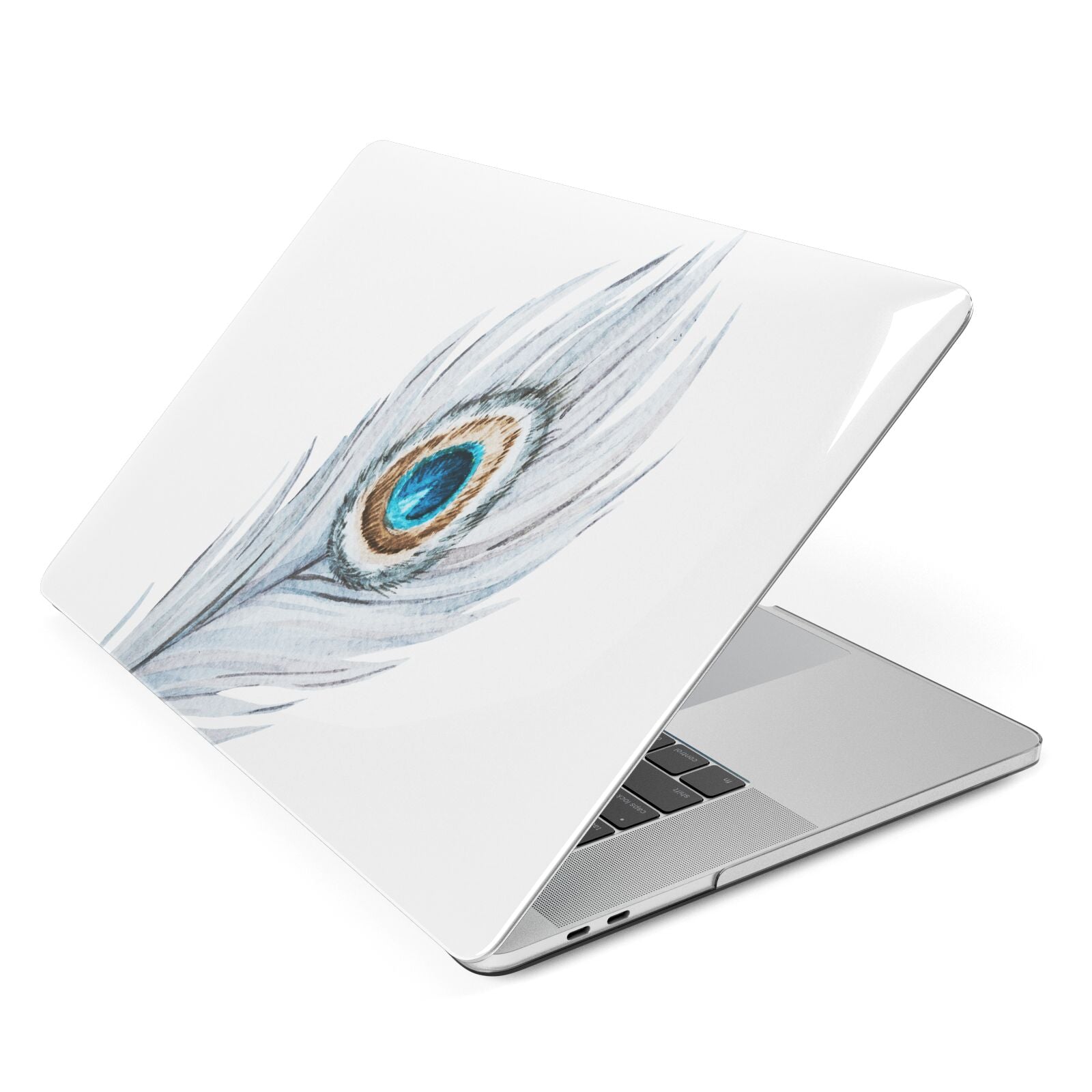 Peacock Apple MacBook Case Side View