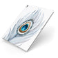 Peacock Apple iPad Case on Silver iPad Side View