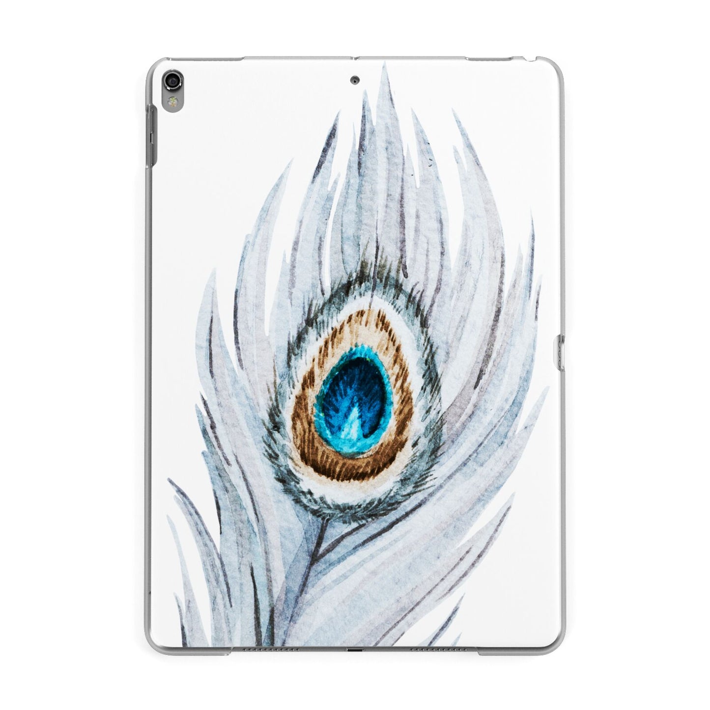Peacock Apple iPad Grey Case