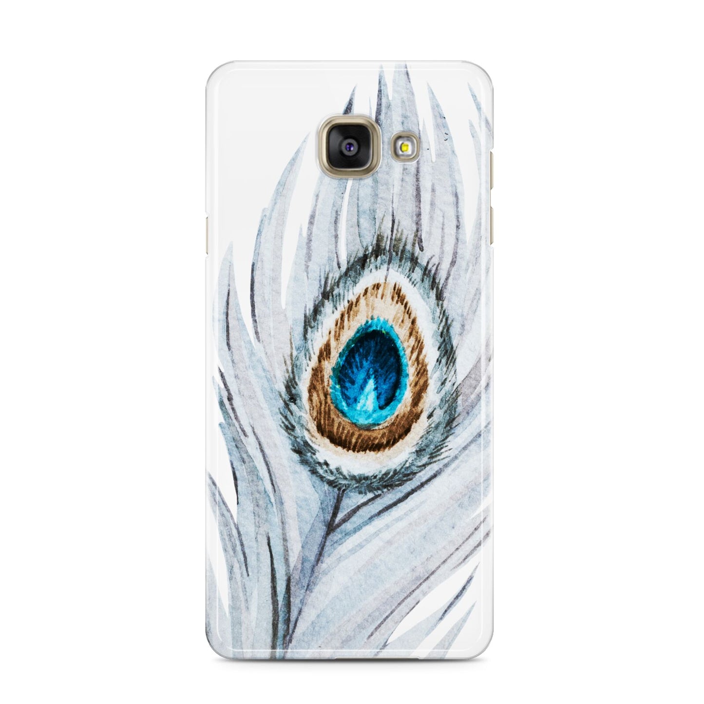 Peacock Samsung Galaxy A3 2016 Case on gold phone